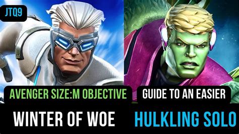 Mcoc Winter Of Woe Hulkling Solo With Quicksilver Guide To The Avengers Sizem Objective Youtube