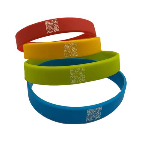 Qr Code Silicone Wristbands Custom Logo Wristbands Custom Made