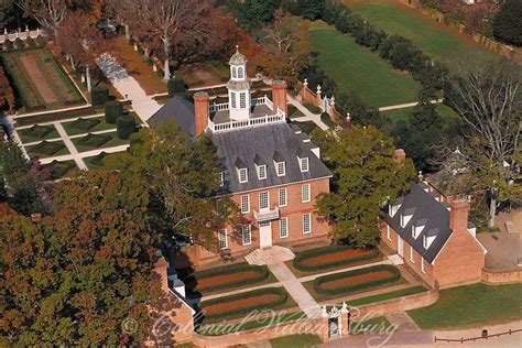 Aerial View Of The Governors Palace Colonial Williamsburg Virginia