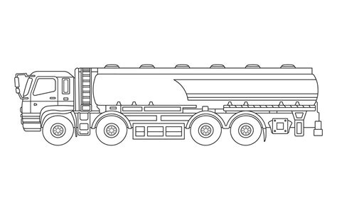 Hand drawn tank truck lorry 26733537 Vector Art at Vecteezy