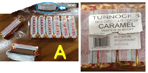 Consumer Alert Expired Tunnocks Caramel Wafer Chocolate Bars Being