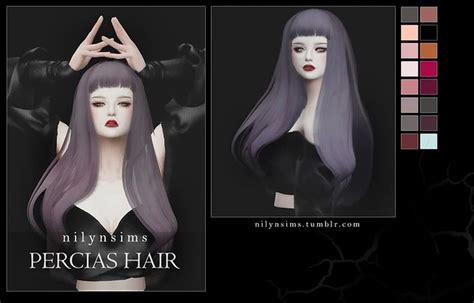 Nilyn Sims 4 Percias Hair Sims 4 Hairs Sims Sims 4 The Sims 4