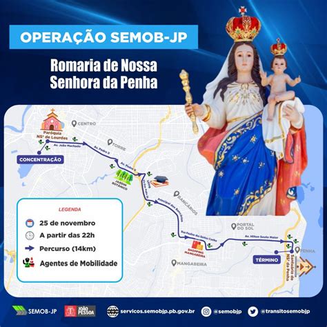 Semob JP define operação de trânsito e transporte para Romaria de Nossa