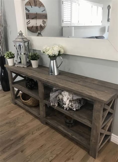 Rustic Farmhouse Console Table Etsy Farmhouse Living Room Furniture