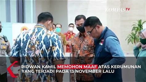 Ridwan Kamil Memohon Maaf Atas Terjadinya Kerumunan Massa Di Acara