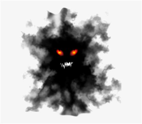 Scary Smoke Face Halloween Dark Light Creature By Illustration