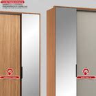 Guarda roupa Casal Laredo Portas Gavetas Espelho Flex Amêndola Touch nude Prime Tx