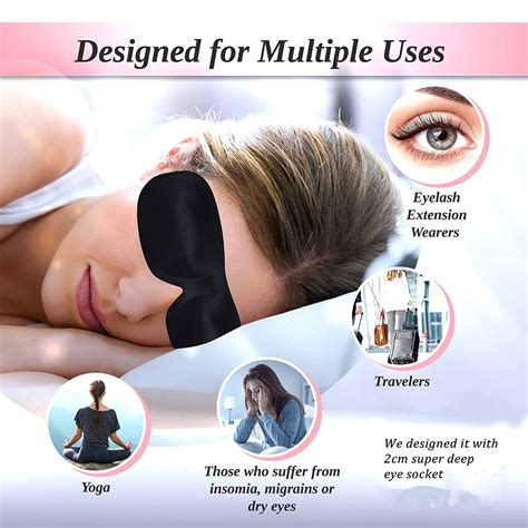 2023 Eyelash Extension Sleeping Mask With 2cm Deep Eye Socket 3d Eye