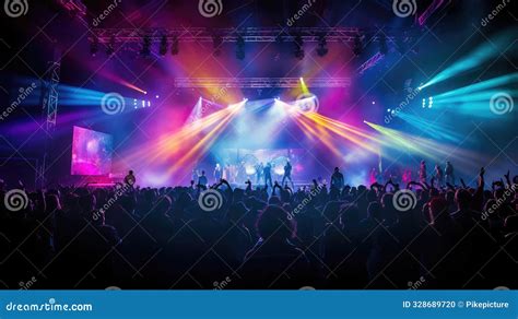 Intensity stage lighting stock illustration. Illustration of audience ... 