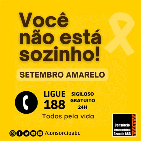 Consórcio ABC reforça campanha Setembro Amarelo de prevenção do suicídio