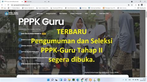 Terbaru Jadwal Seleksi Pppk Guru Tahap Ii Dan Pengumuman Hasil