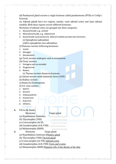 Ncert Solutions For Class Biology Chapter Chemical Coordination