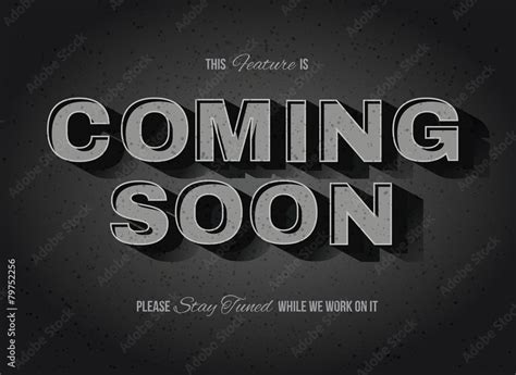 Vintage movie or retro cinema text effect coming soon sign Stock Vector ...