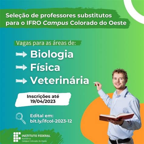 Campus Colorado Do Oeste Seleciona Professores Substitutos De Biologia