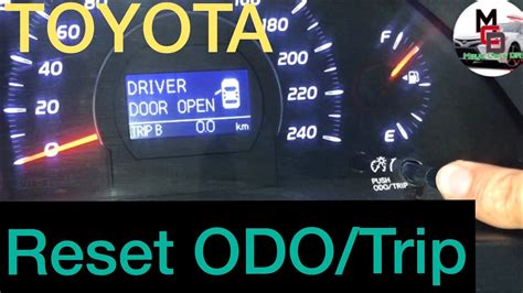 How To Reset Trip Meter Toyota Camry Youtube