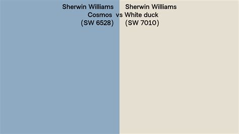 Sherwin Williams Cosmos Vs White Duck Side By Side Comparison