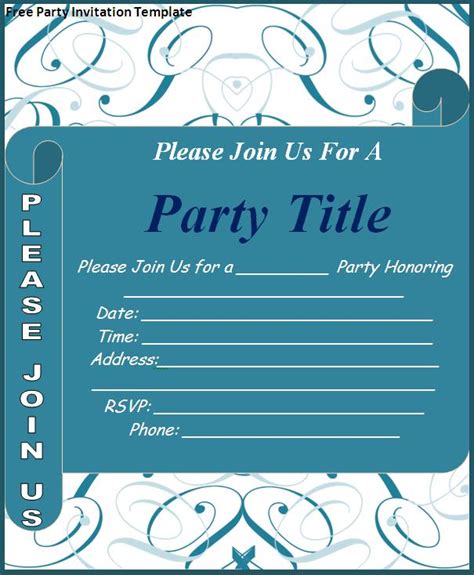 Party Invite Templates Free