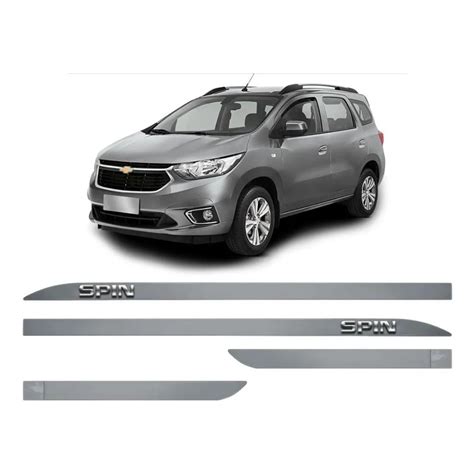 Friso Lateral Chevrolet Spin A Cinza Santin Cromado Flash