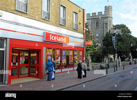 Iceland Frozen Food Shop In Sittingbourne High Street Kent Uk Stock