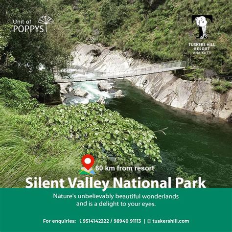 An Advertisement For The Silent Valley National Park Which Is Located