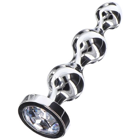 Toy Joy Anal Play Diamond Star Beads Medium Silver Transparent Fyndiq