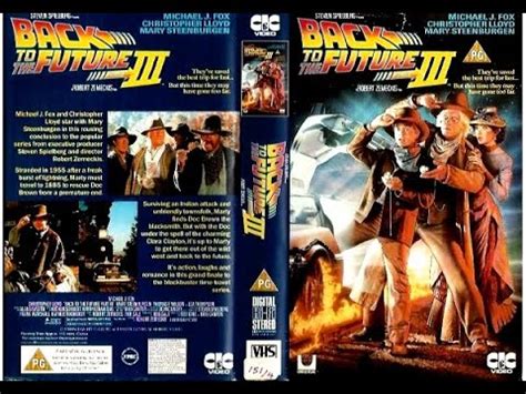 Original Vhs Opening And Closing To Back To The Future Uk Vhs Tape