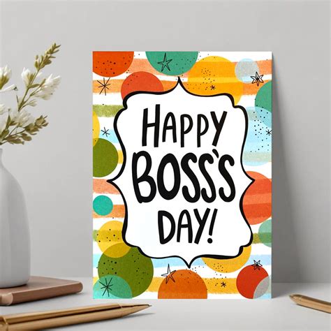 Happy Boss's Day Card Boss Appreciation Card Bosses Day Card For Him