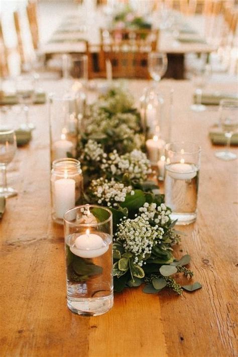 20 Budget Friendly Babys Breath Wedding Centerpieces HMP Candle