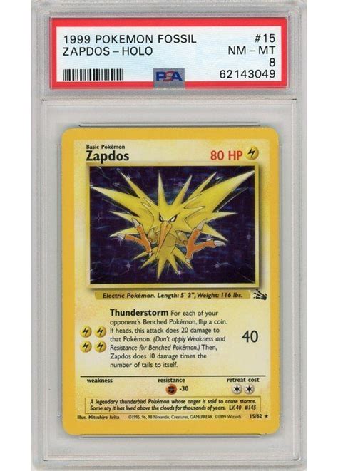 Zapdos PSA 8 Gradede pokemon kort på Pokemons dk