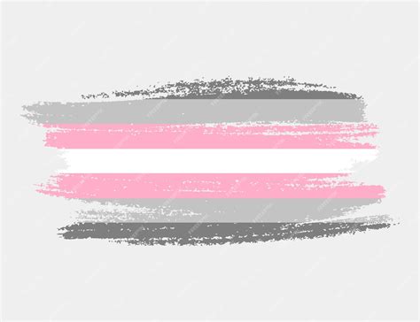 Premium Vector | Demigirl flag painted with brush on white background