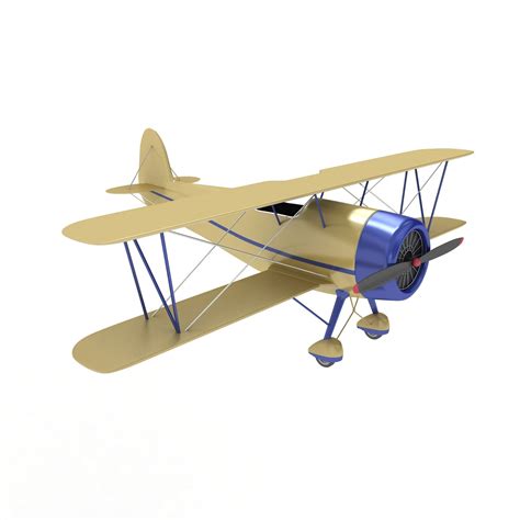 Biplane 3d Model Cgtrader