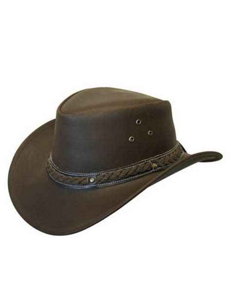 Buy Leather Down Under Hat Aussie Bush Cowboy Style Classic Western