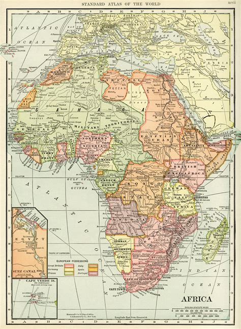 Old Map Of South Africa