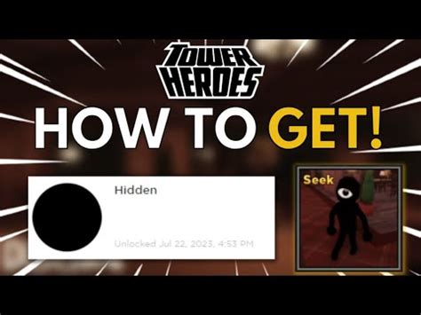 How To Get The Hidden Badge And Seek Skin Roblox Tower Heroes YouTube