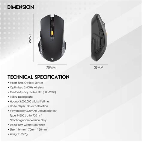 Fantech Raigor III WG12R Gaming Mouse With 2 4GHz Wireless Connection