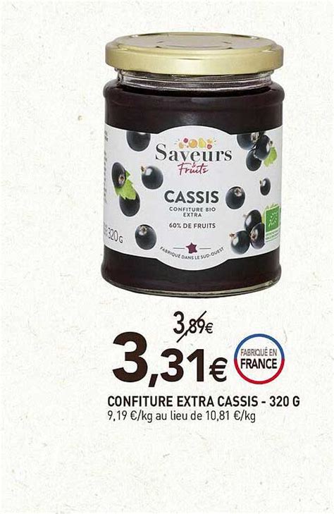 Promo Confiture Extra Cassis G Chez Natur O Icatalogue Fr