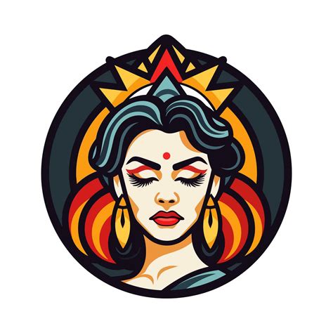 Chicano girl logo design illustration A fusion of art and culture
