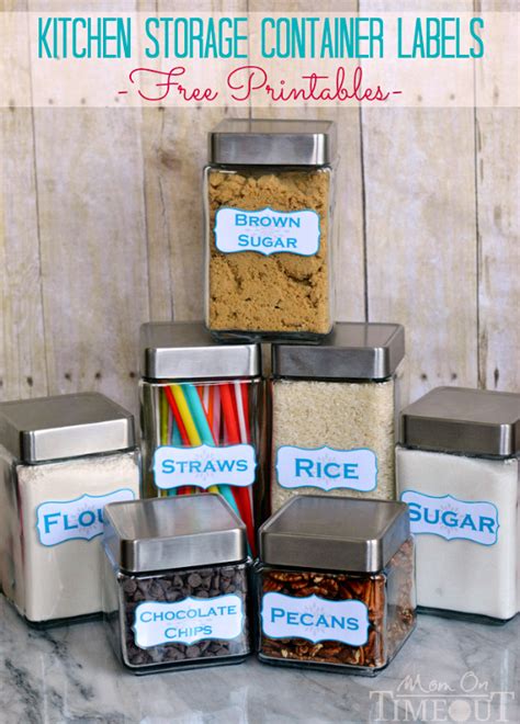 Kitchen Storage Container Labels - Free Printables! - Mom On Timeout