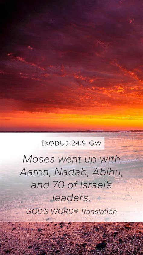 Exodus 24 9 GW Mobile Phone Wallpaper Moses Went Up With Aaron Nadab