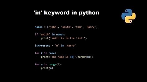 In Keyword In Python Taming Python Skill Youtube