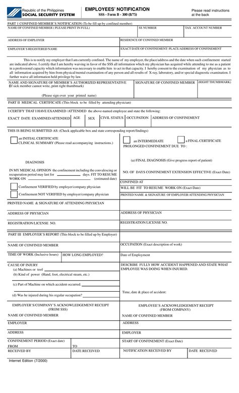 Sss Employee Notification Form Fill Out Printable Pdf Forms Online