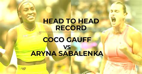 Coco Gauff vs Aryna Sabalenka: Head-to-head record