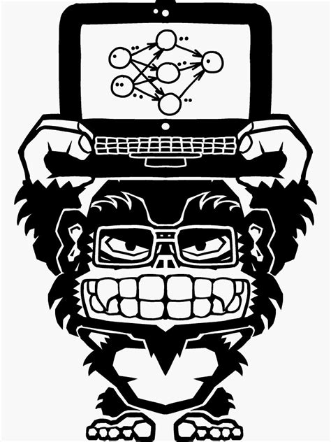 Ikari Monkey Neural Network Trainer Sticker For Sale By Wuhu Redbubble