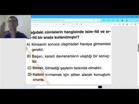 8 SINIF FİİLİMSİLER SORU ÇÖZÜMÜ YouTube