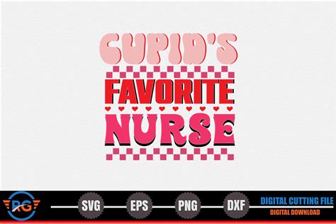 Cupids Favorite Nurse Retro Valentine Graphic By Robi Graphics · Creative Fabrica