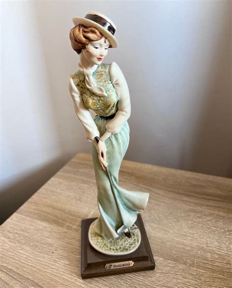 Florence Giuseppe Armani Porcelain Figurine Lady Golfer Etsy