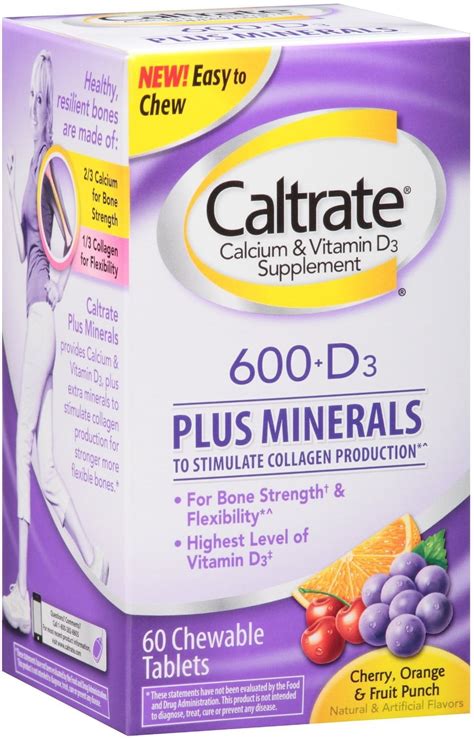 Pack Caltrate Calcium Vitamin D Plus Minerals D Chewables