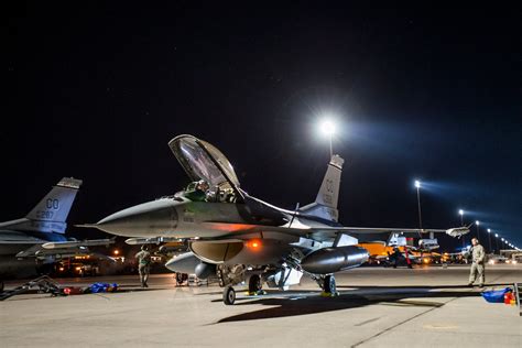 Colorado Air National Guard Conducts F 16 Night Flying Training Co