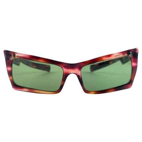 Vintage Green Lens Sunglasses - 295 For Sale on 1stDibs