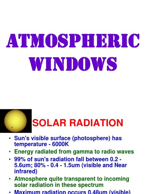 Atmospheric Windows | PDF | Atmosphere Of Earth | Radiation